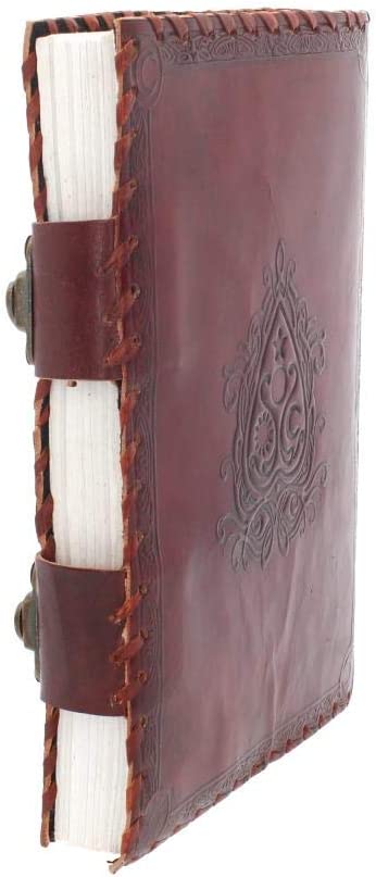 Nemesis Now Spirit Board Leder-Tagebuch mit Schloss, 28 cm, Braun