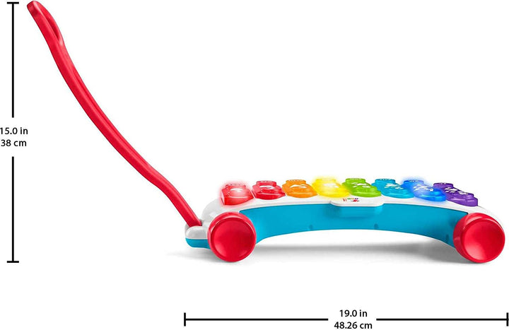 ?Fisher-Price Riesiges leuchtendes Xylophon, elektronisches Nachziehspielzeug als Musikinstrument