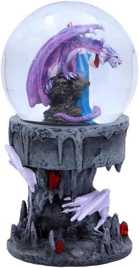 Nemesis Now Anne Stokes Dragon Mage Schneekugel-Shaker, Polyresin, Lila