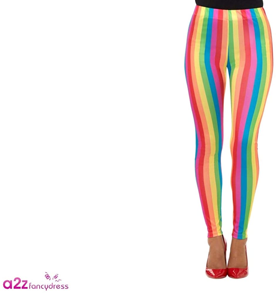 Smiffys Regenbogen-Clown-Leggings