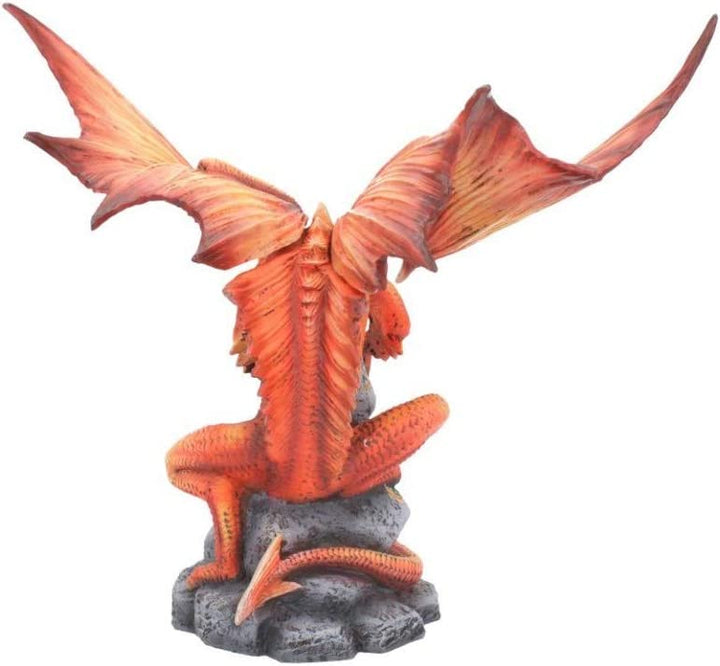 Nemesis Now Erwachsener Feuerdrache Anne Stokes, 24,5 cm große Figur, Kunstharz, Rot, Einheitsgröße