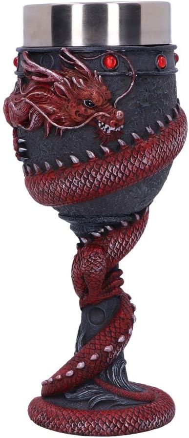 Nemesis Now Dragon Coil Kelch, Rot, 20 cm