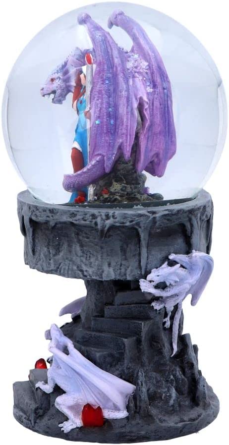 Nemesis Now Anne Stokes Dragon Mage Schneekugel-Shaker, Polyresin, Lila