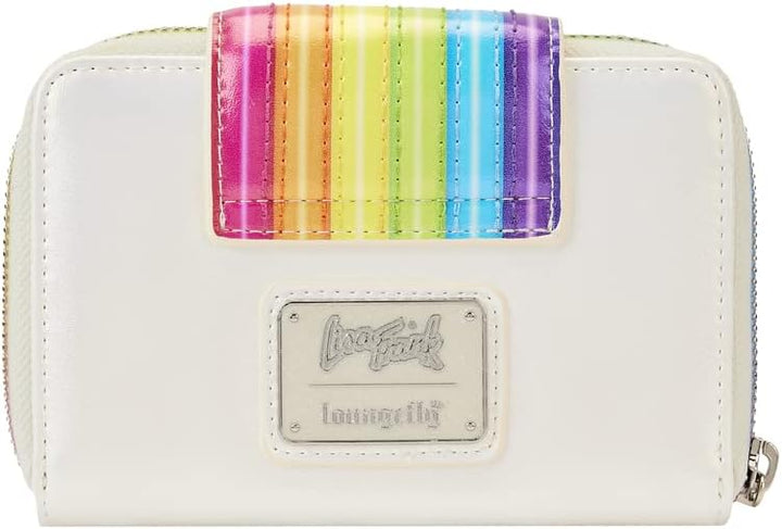 Loungefly Lisa Frank Regenbogen-Logo-Geldbörse mit Reißverschluss, Mehrfarbig, Einheitsgröße, Geldbörse/Brieftasche mit umlaufendem Reißverschluss
