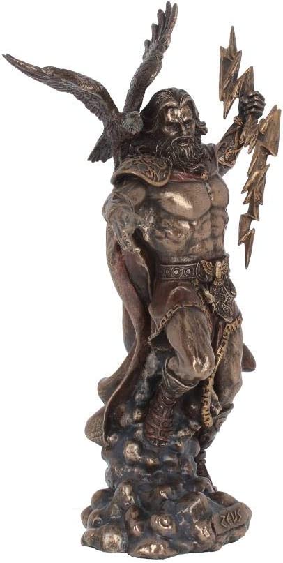 Nemesis Now Zeus-Figur, 36 cm, Bronze