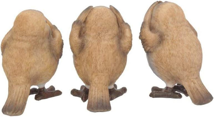 Nemesis Now Three Wise Robins 8 cm Figur, Braun