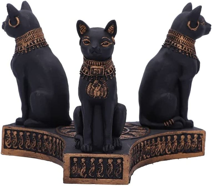 Nemesis Now Bastet's Honor Kristallkugelhalter 12,7 cm, Kunstharz, Schwarz