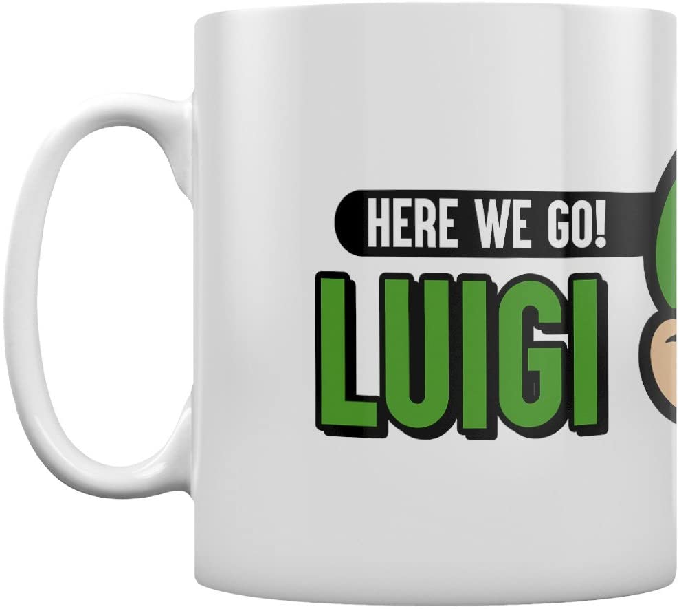 Pyramid MG24846 Super Mario Here We Go Luigi Coffee Mug, Porcelain, Multi-Colour