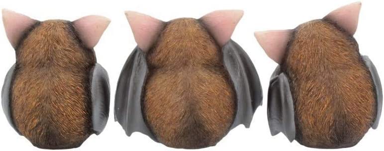 Nemesis Now B4473N9 Three Wise Bats 8,5 cm Figuren, braun