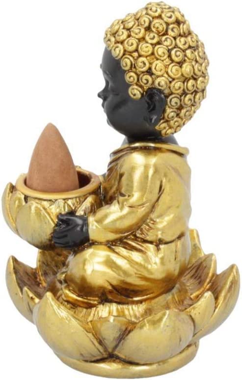 Nemesis Now Baby Buddha Rückfluss-Räuchergefäß, 10,3 cm, Gold