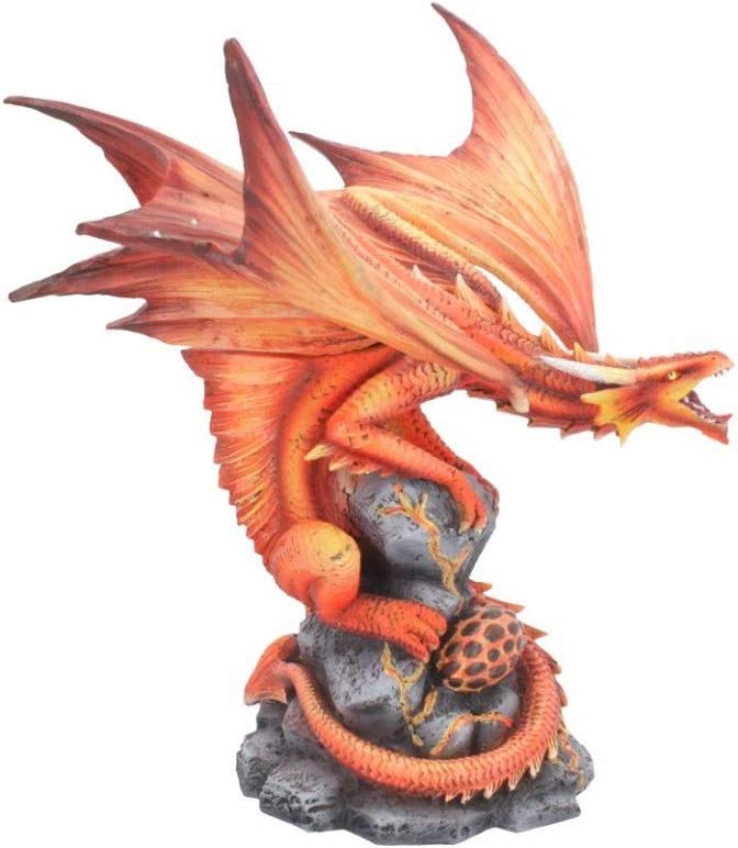 Nemesis Now Erwachsener Feuerdrache Anne Stokes, 24,5 cm große Figur, Kunstharz, Rot, Einheitsgröße