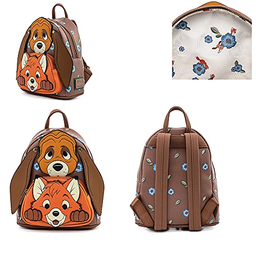 Loungefly Disney Fox and Hound Todd und Cooper Cosplay Damen Doppelriemen-Schulter