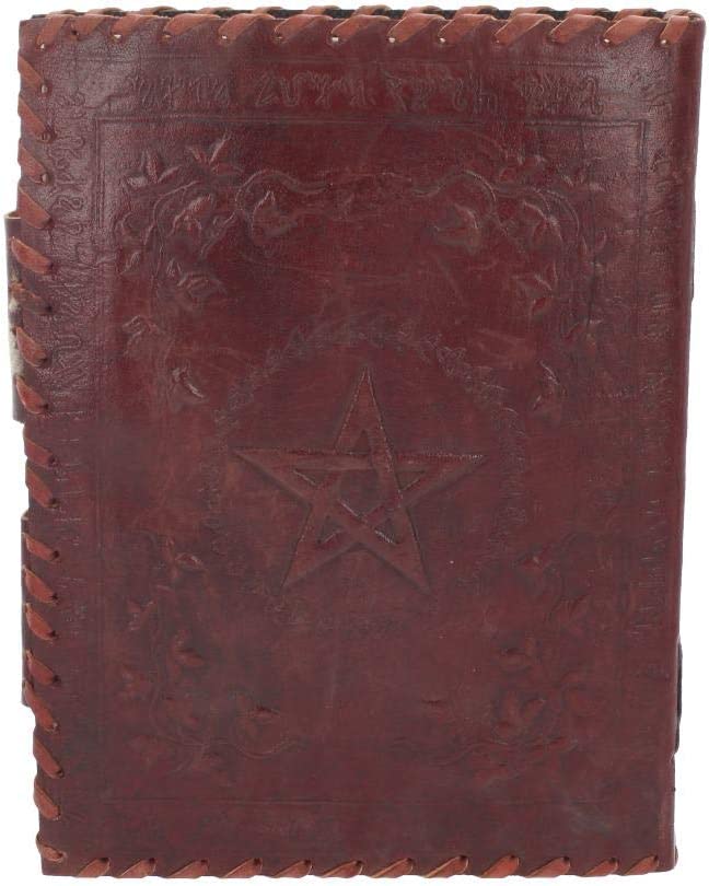 Nemesis Now Kleines Book of Shadow-Tagebuch aus Leder mit Schloss, 27 cm, Braun