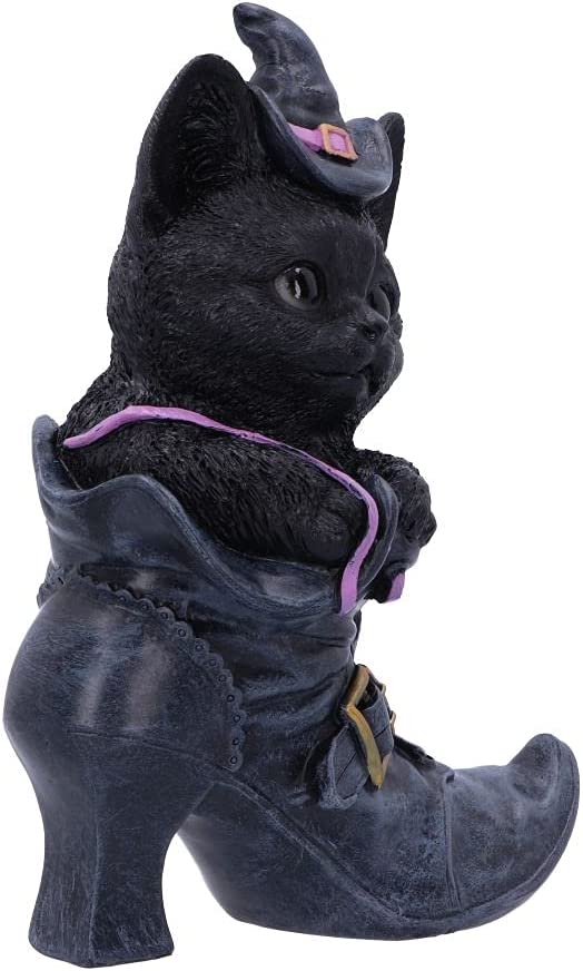 Nemesis Now Mischievous Familiar Katzenfigur, 18,5 cm, Schwarz