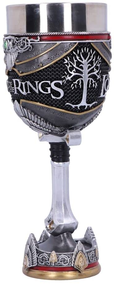 Nemesis Now offiziell lizenzierter Herr der Ringe-Aragorn-Kelch, Silber, 19,5 cm