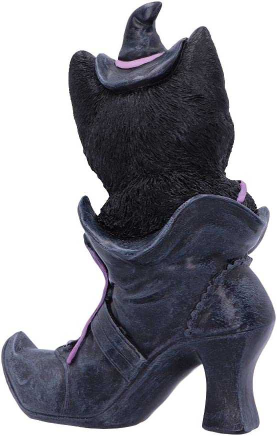 Nemesis Now Mischievous Familiar Katzenfigur, 18,5 cm, Schwarz