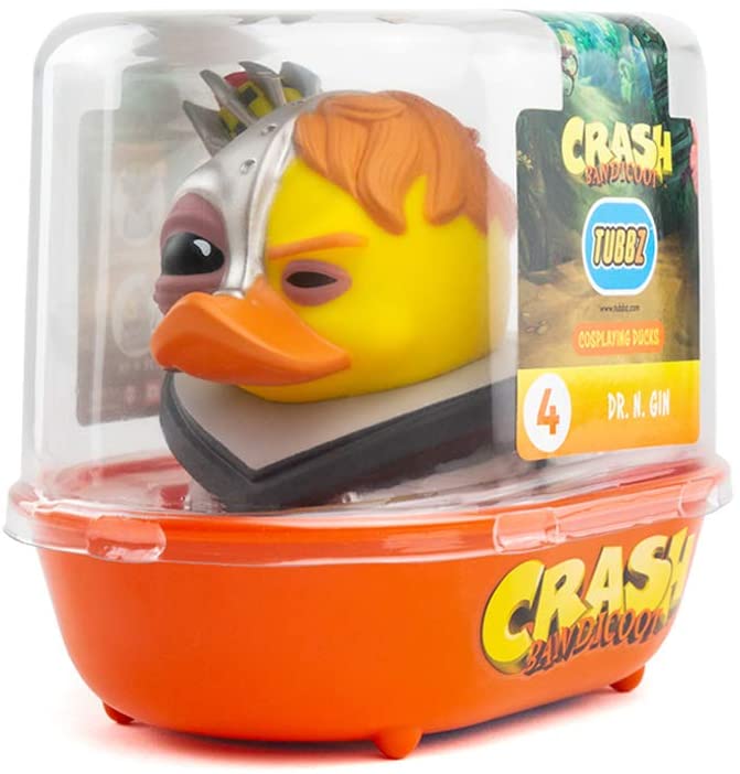 Crash Bandicoot Dr. N. Gin TUBBZ Sammler-Ente – offiziell lizenzierte Cosplay-Ente zum Sammeln – einzigartige Sammlerfigur von Crash Bandicoot Dr. N. Gin – Gummi-Ente Crash Bandicoot Dr. N. Gin