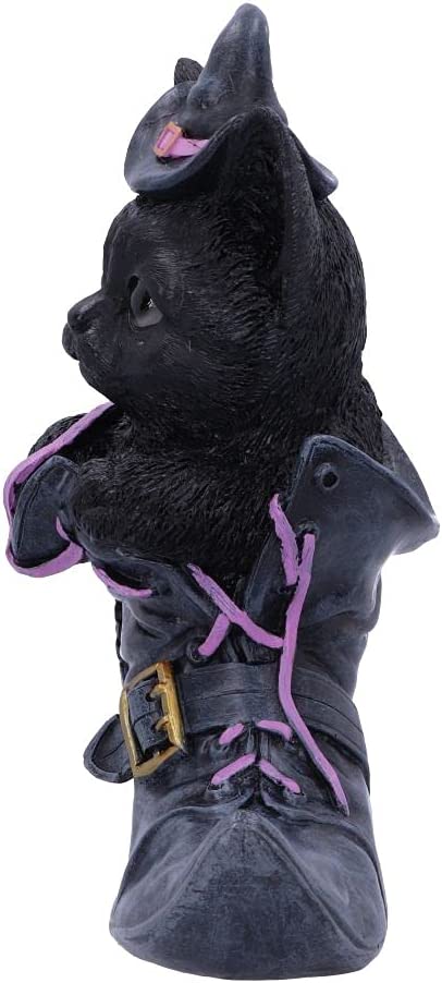 Nemesis Now Mischievous Familiar Katzenfigur, 18,5 cm, Schwarz