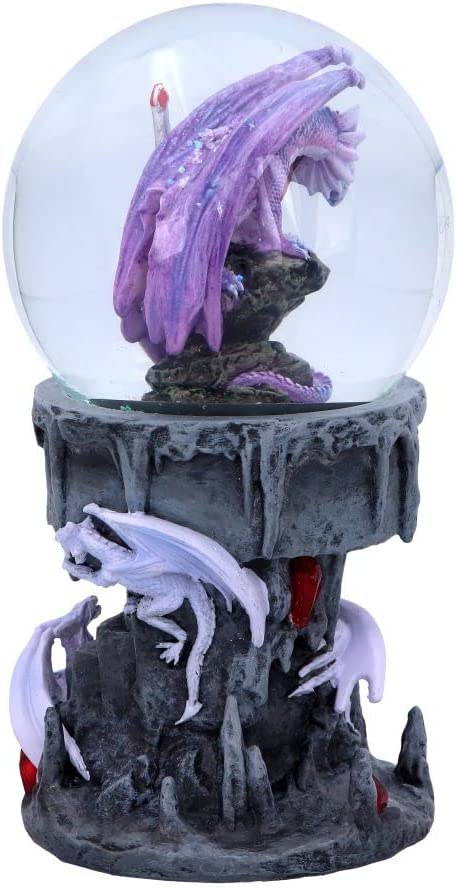 Nemesis Now Anne Stokes Dragon Mage Schneekugel-Shaker, Polyresin, Lila