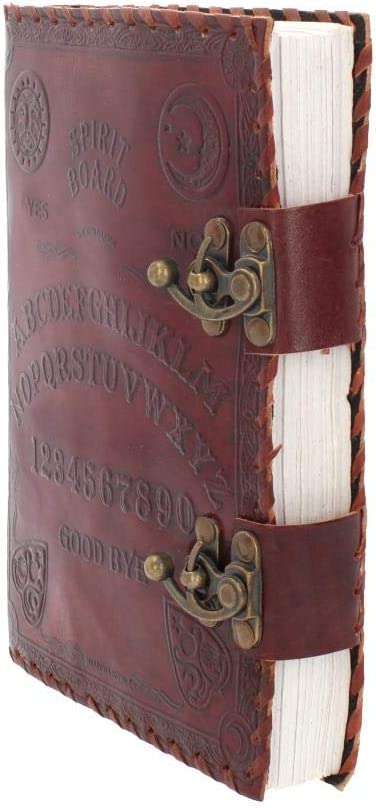 Nemesis Now Spirit Board Leder-Tagebuch mit Schloss, 28 cm, Braun