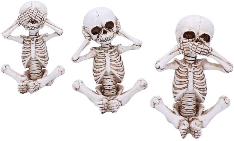 Nemesis Now See No, Hear No, Speak No Evil Skellywag Skelettfiguren, Polyres