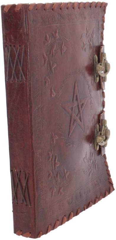 Nemesis Now Kleines Book of Shadow-Tagebuch aus Leder mit Schloss, 27 cm, Braun