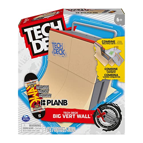 Tech Deck, Big Vert Wall X-Connect Park Creator, anpassbares und baubares Rampenset mit exklusivem Fingerbrett, Kinderspielzeug für Jungen und Mädchen ab 6 Jahren