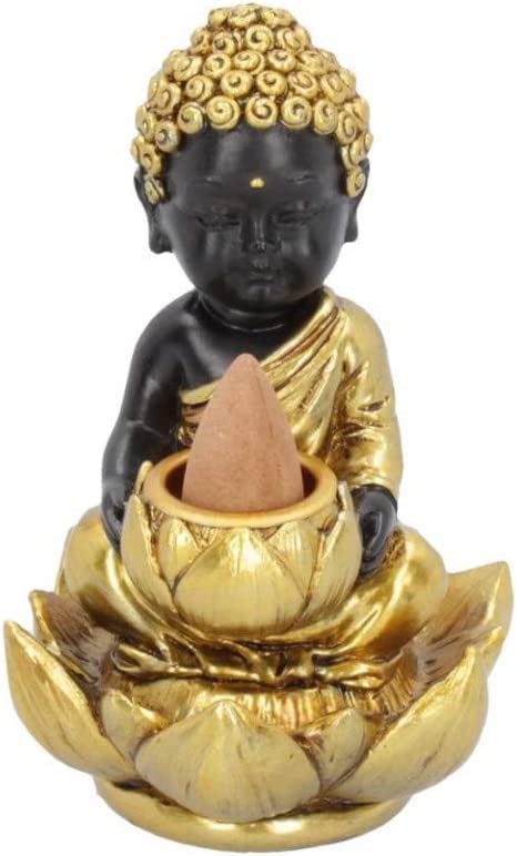 Nemesis Now Baby Buddha Rückfluss-Räuchergefäß, 10,3 cm, Gold