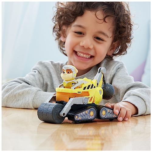 Paw Patrol: The Mighty Movie, Konstruktionsspielzeug-Truck mit Rubble Mighty Pups Act