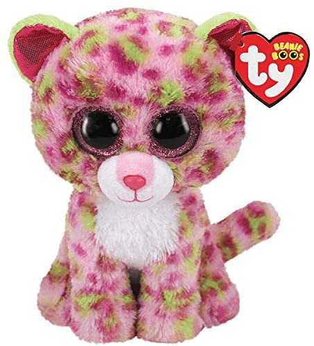 TY 2005076 Lainey Leopard – Beanie Boos Stofftier, Mehrfarbig, 15 cm