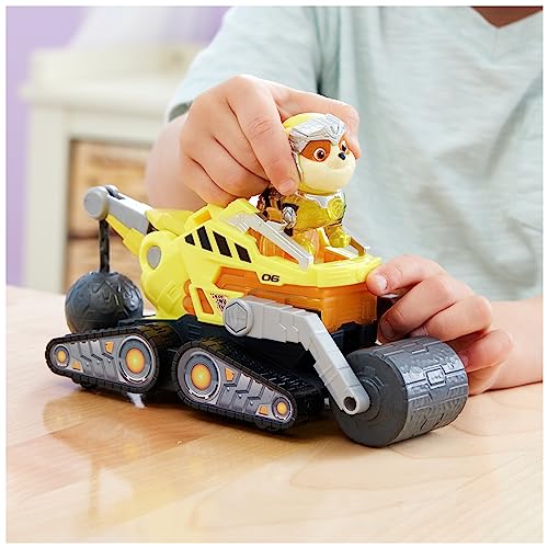 Paw Patrol: The Mighty Movie, Konstruktionsspielzeug-Truck mit Rubble Mighty Pups Act