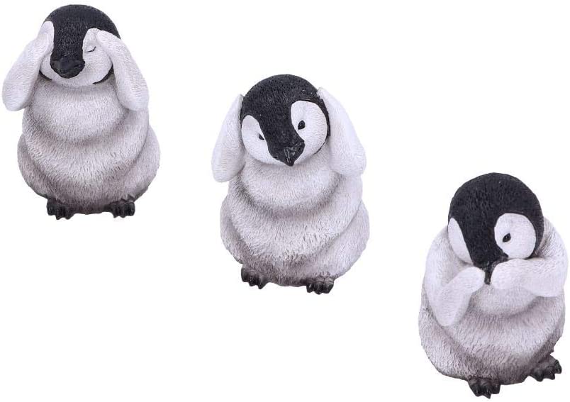 Nemesis Now U4921R0 See No, Hear No, Speak No Evil Kaiserpinguin-Küken-Figur