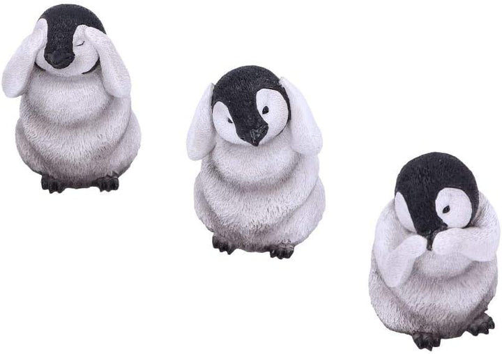 Nemesis Now U4921R0 See No, Hear No, Speak No Evil Kaiserpinguin-Küken-Figur