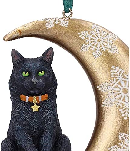 Nemesis Now Mondkatze-Hängeornament (LP), 9 cm, Gold