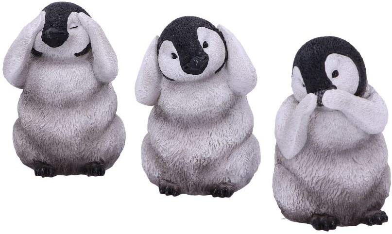 Nemesis Now U4921R0 See No, Hear No, Speak No Evil Kaiserpinguin-Küken-Figur