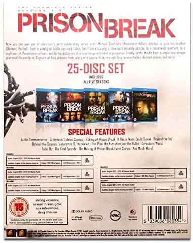 Prison Break: Die komplette Serie – Staffeln 1–5 – Drama [Blu-ray]