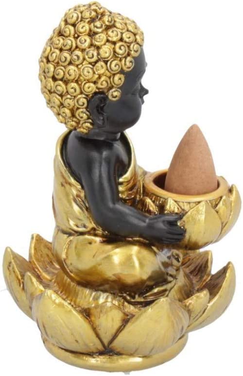 Nemesis Now Baby Buddha Rückfluss-Räuchergefäß, 10,3 cm, Gold