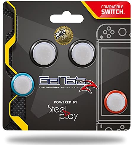 Pack de 4 Grips Geltabz pour Manettes Nintendo Switch - Universels et Compatible Joy-Con