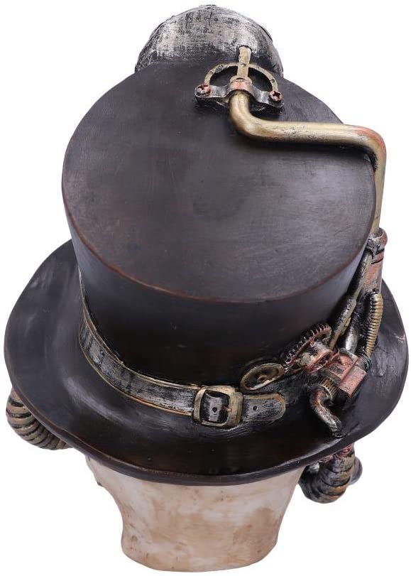 Nemesis Now Steampunk Breathe Easy Venezianische Maske Totenkopf-Ornament, Silber, 19,5 cm