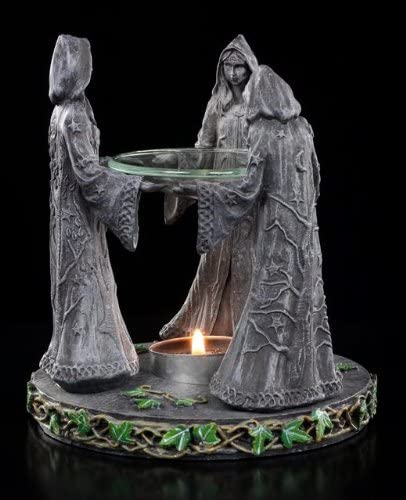 Nemesis Now Magik Circle Ölbrenner, 16 cm, Grau, Kunstharz
