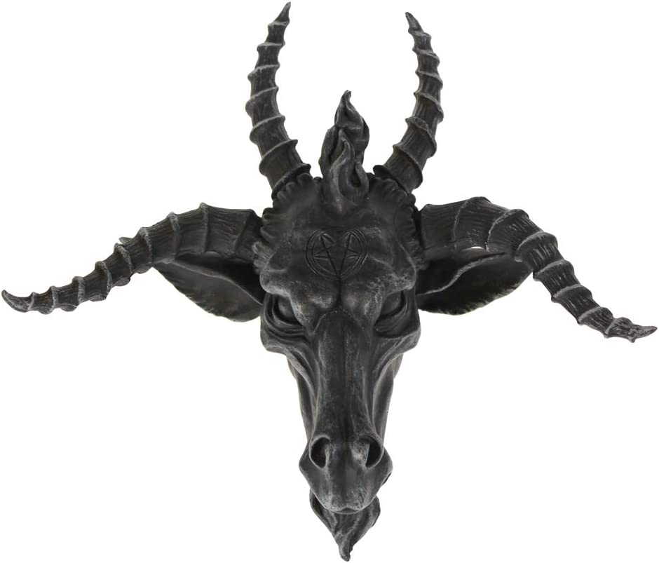 Nemesis Now C0848C4 Wandschild „Ziege von Mendes“, Polyresin, Schwarz, Einheitsgröße