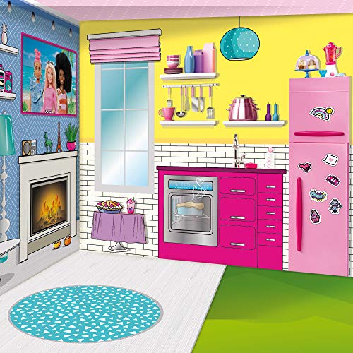 Barbie Dream House Rollenspiel-Puppenhaus, zweistöckige Ferienvilla, Möbel arrangieren und dekorieren – Malibu-Haus mit Puppe