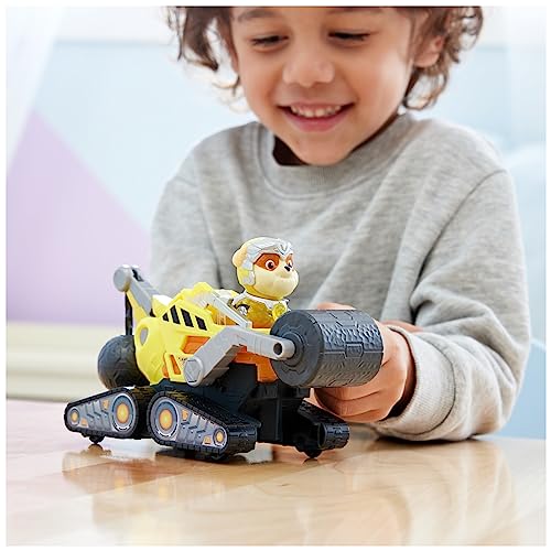 Paw Patrol: The Mighty Movie, Konstruktionsspielzeug-Truck mit Rubble Mighty Pups Act