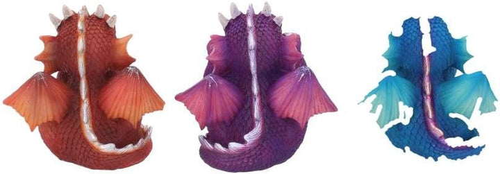 Nemesis Now B3756K8 Figur „Drei weise Drachenlinge“, 8,5 cm, Rot, Kunstharz