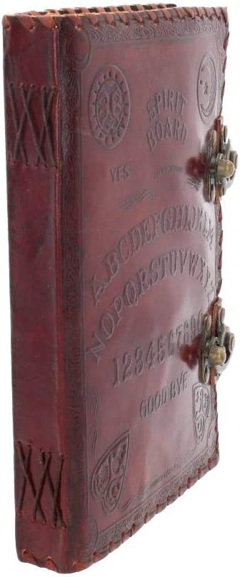 Nemesis Now Spirit Board Leder-Tagebuch mit Schloss, 28 cm, Braun