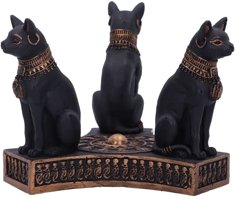Nemesis Now Bastet's Honor Kristallkugelhalter 12,7 cm, Kunstharz, Schwarz
