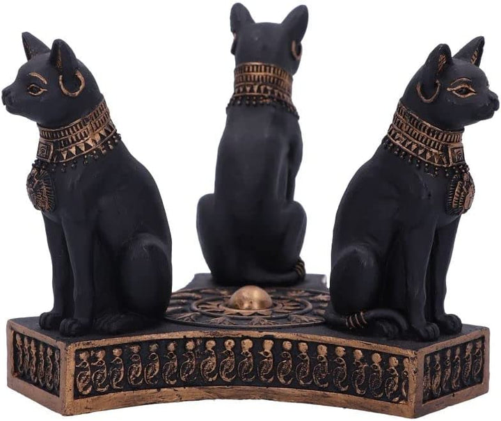 Nemesis Now Bastet's Honor Kristallkugelhalter 12,7 cm, Kunstharz, Schwarz