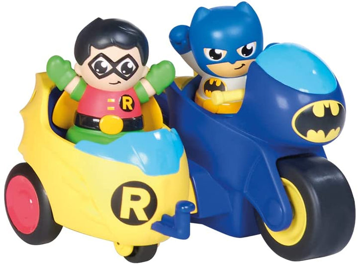 Toomies DC Comics Batman E73260 2-in-1-Kombination aus Batcycle-Motorrad und Beiwagen