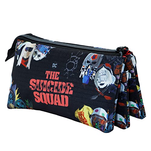 Suicide Squad Taskforce-Triple HS Pencil Case, Black