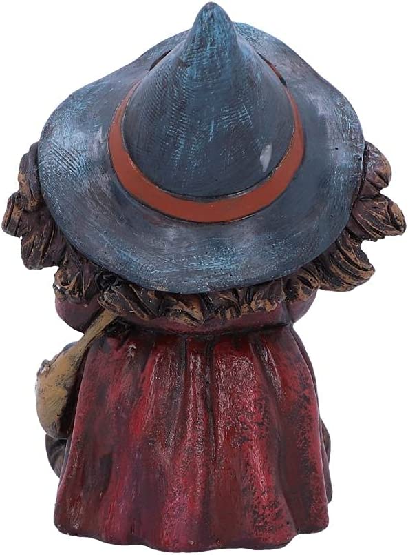 Nemesis Now Toil Kleine Hexen- und Besenstiel-Figur, Polyresin, Rot